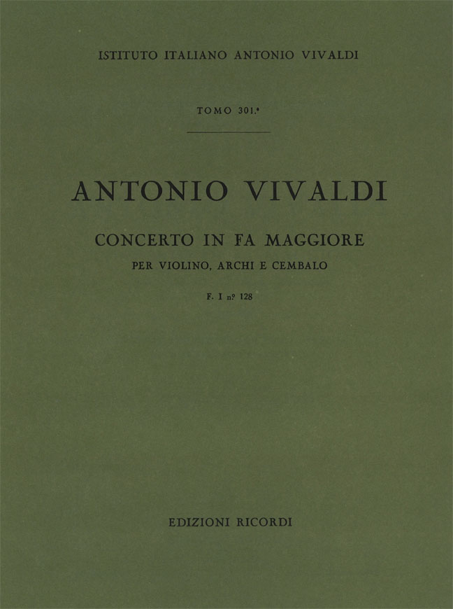 Concerto in Fa maggiore per violino, archi e cembalo
