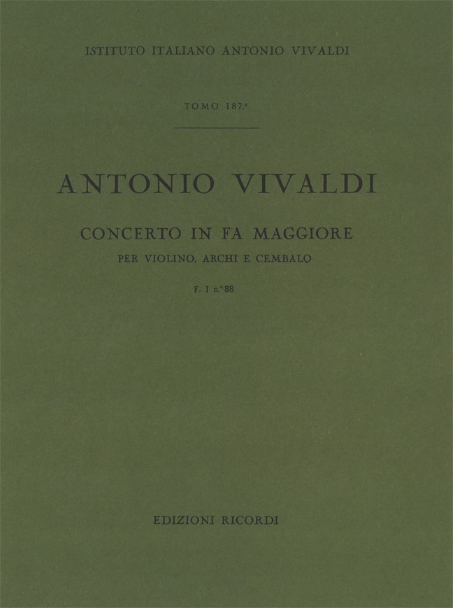 Concerto in Fa maggiore per violino, archi e cembalo