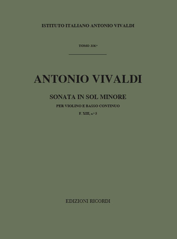 Sonata in Sol minore per violino e basso continuo