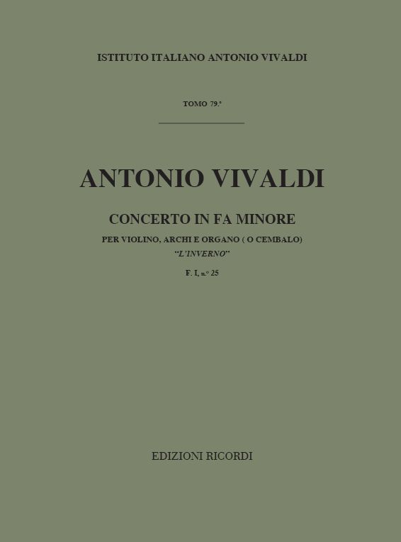 Concerto in Fa minore per violino, archi e organo (o cembalo) "L'Inverno"