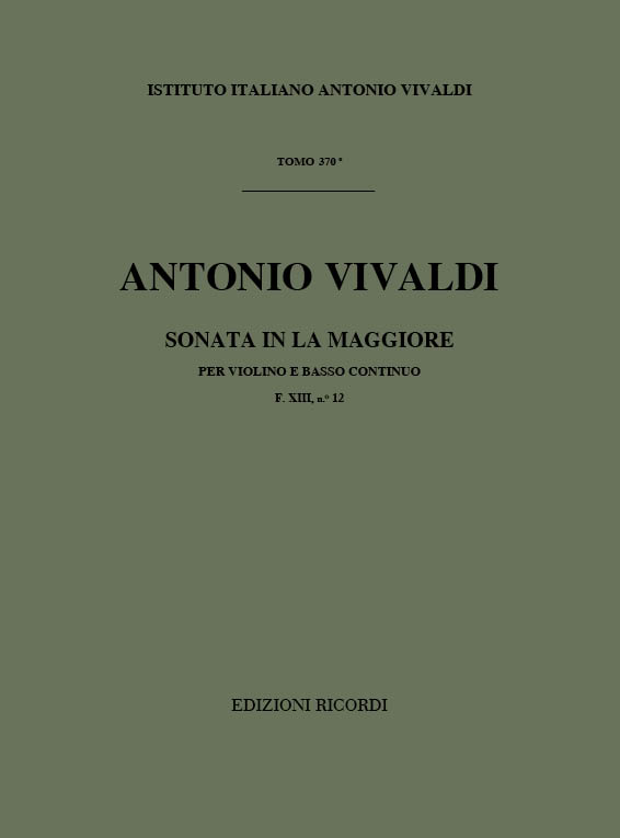 Sonata in La maggiore per violino e basso continuo
