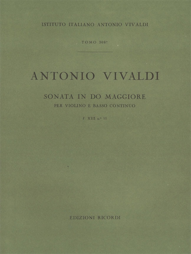 Sonata in Do maggiore per violino e basso continuo