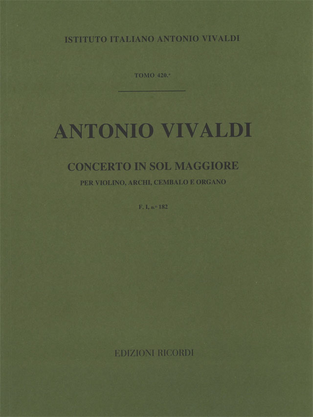 Concerto in Sol maggiore per violino, archi, cembalo e organo