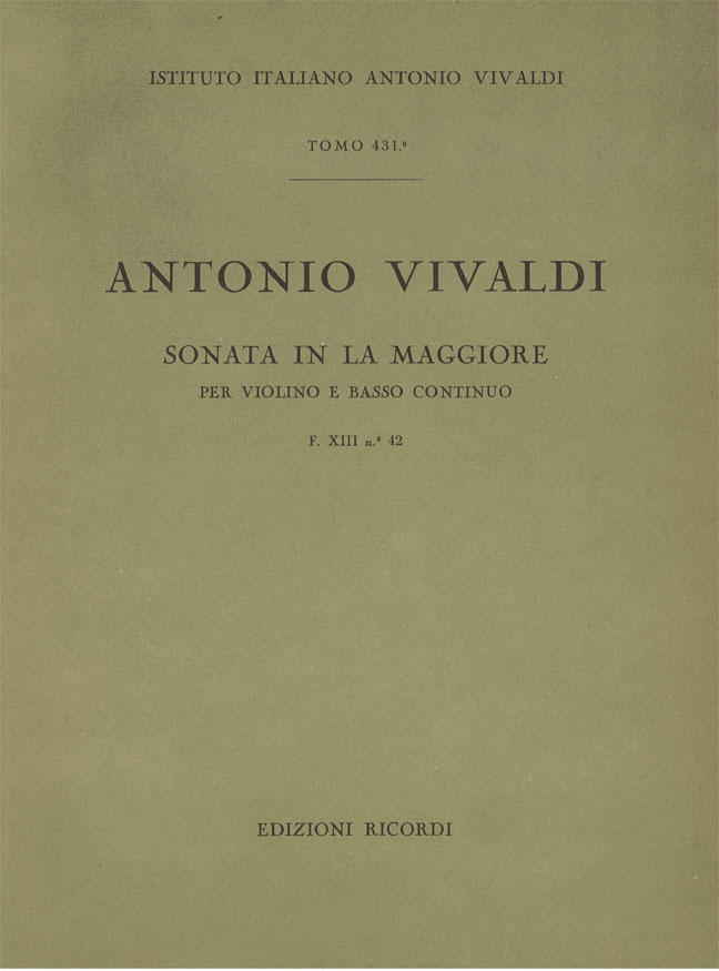 Sonata in La maggiore per violino e basso continuo