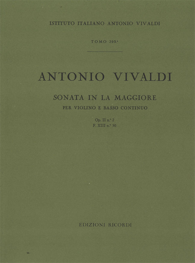 Sonata in La maggiore per violino e basso continuo