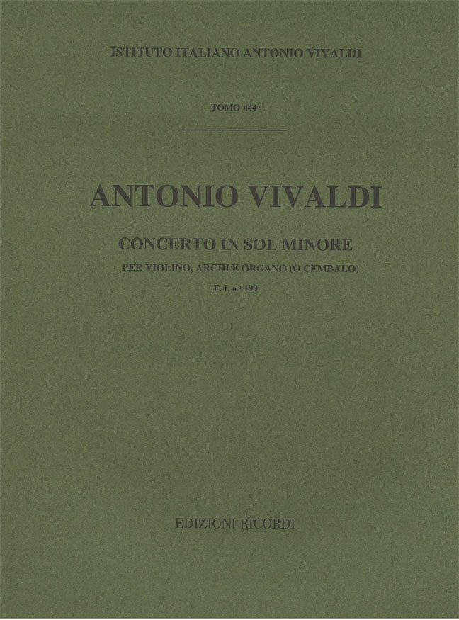 Concerto in Sol minore per violino, archi e organo (o cembalo)