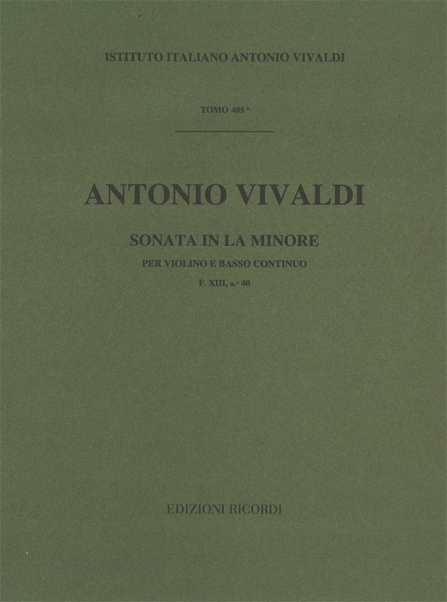 Sonata in La minore per violino e basso continuo
