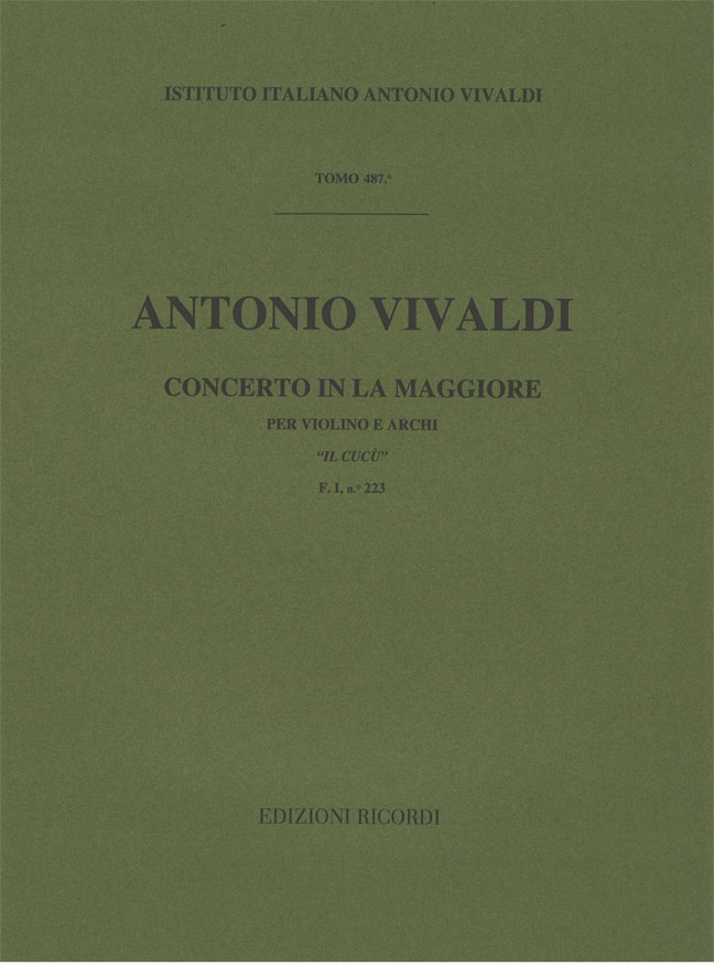 Concerto in La maggiore per violino e archi "Il Cucù"