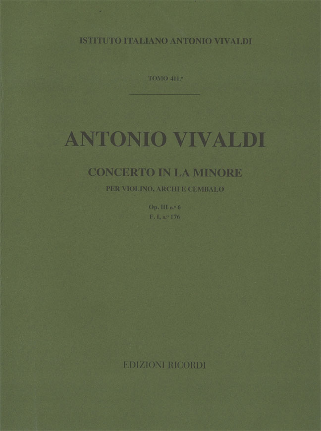 Concerto in La minore per violino, archi e basso continuo