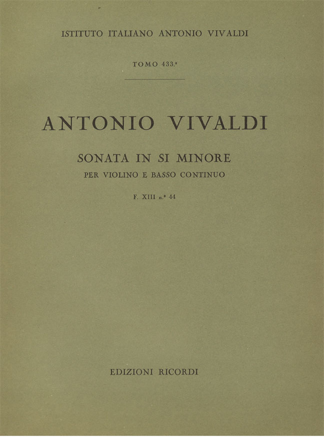 Sonata in Si minore per violino e basso continuo