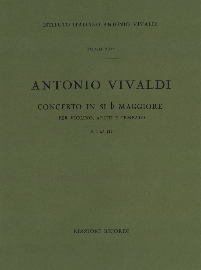 Concerto in Si bemolle maggiore per violino, archi e cembalo
