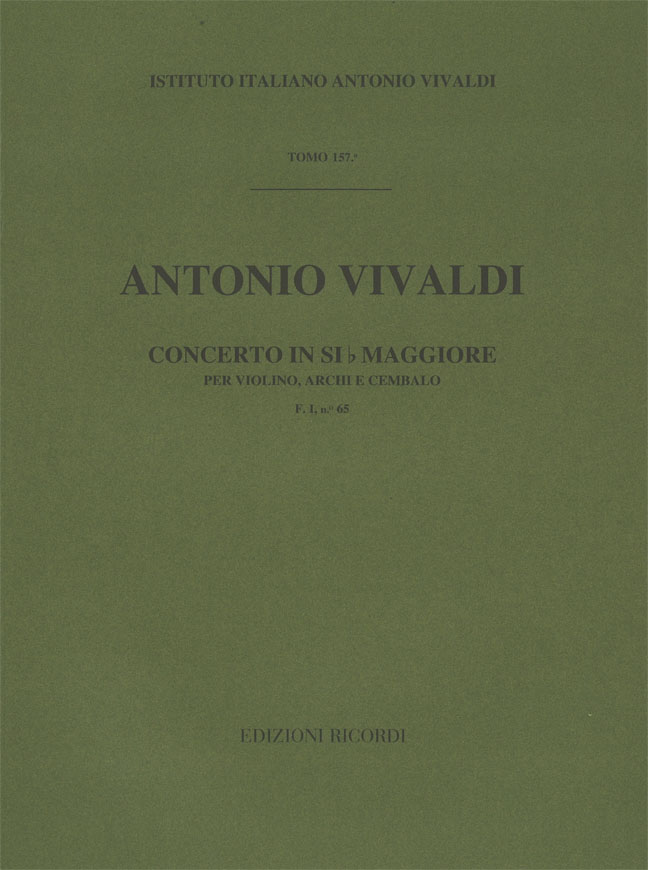 Concerto in Si bemolle maggiore per violino, archi e cembalo