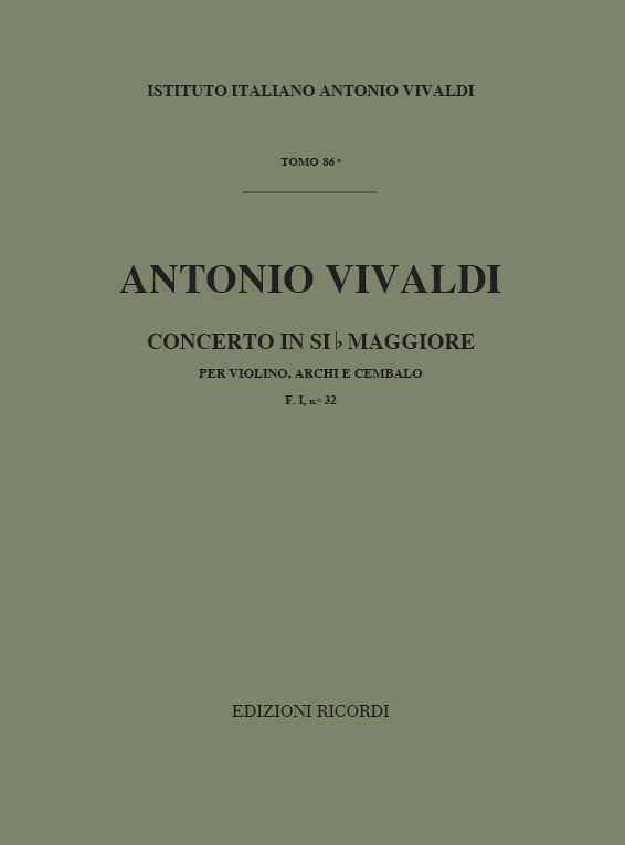 Concerto in Si bemolle maggiore per violino, archi e cembalo