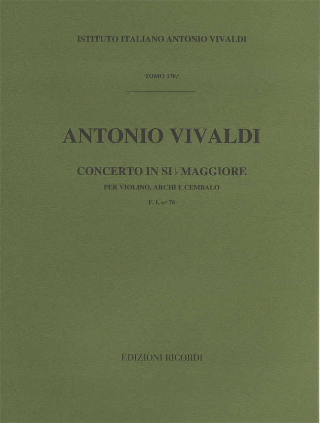 Concerto in Si bemolle maggiore per violino, archi e cembalo
