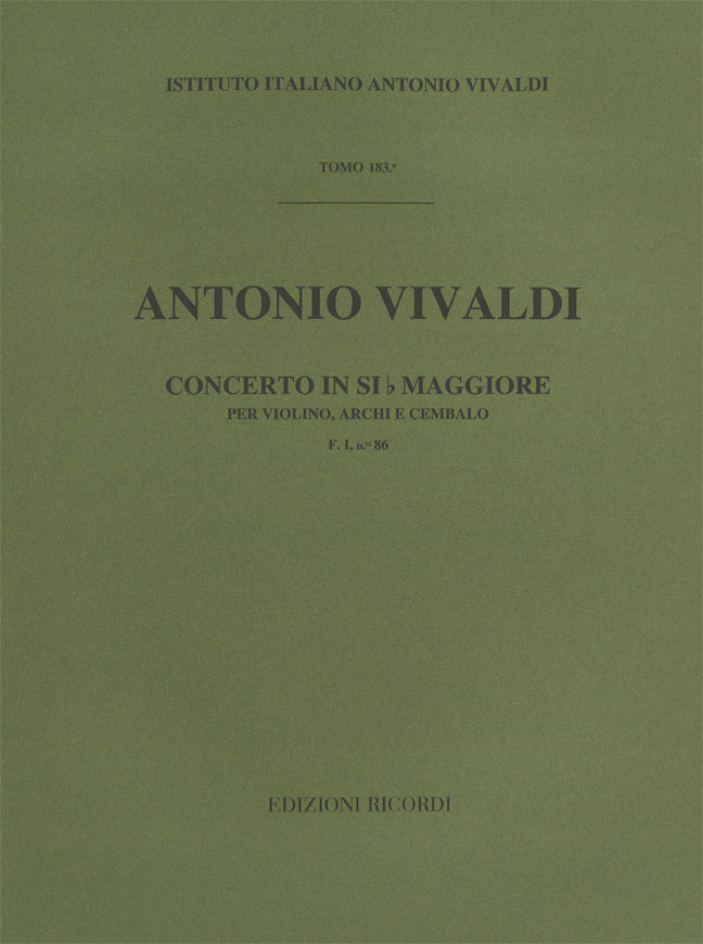 Concerto in Si bemolle maggiore per violino, archi e cembalo