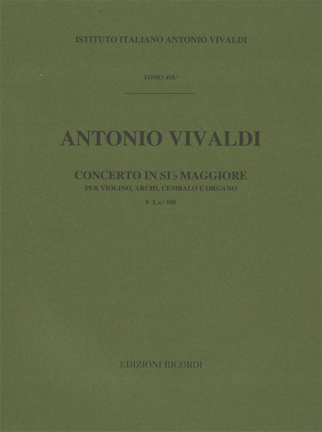 Concerto in Si bemolle maggiore per violino, archi, cembalo e organo