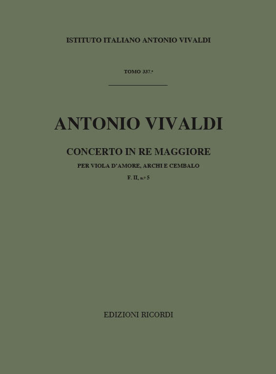 Concerto in Re maggiore per viola d'amore, archi e cembalo