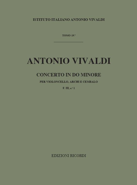 Concerto in Do minore per violoncello, archi e cembalo