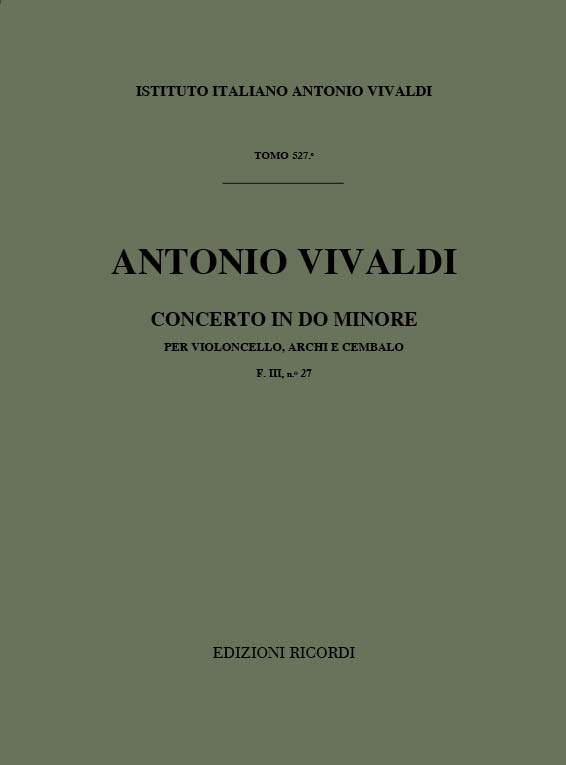 Concerto in Do minore per violoncello, archi e cembalo