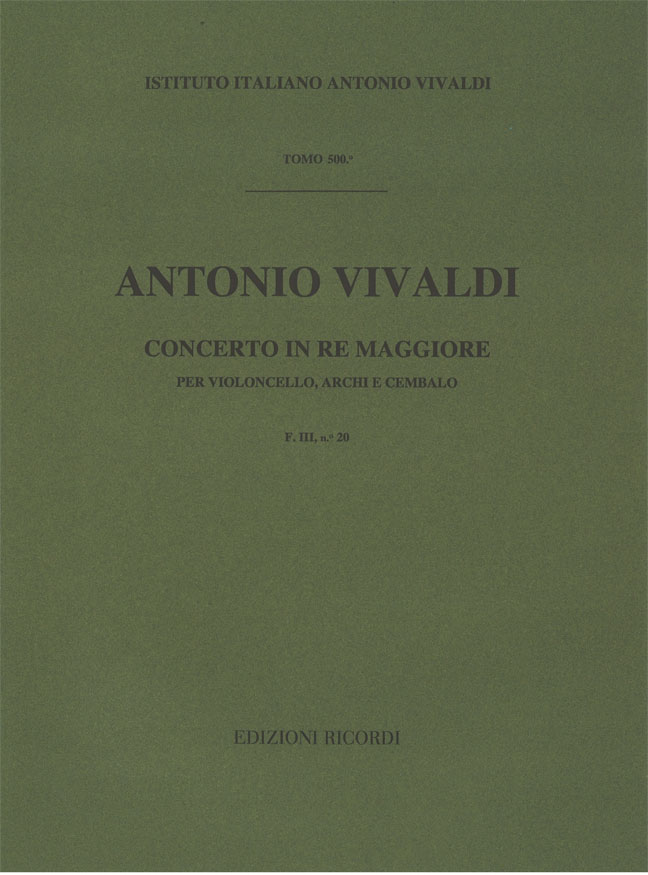 Concerto in Re maggiore per violoncello, archi e cembalo