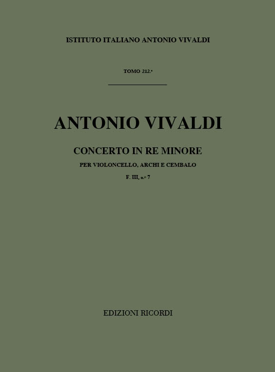 Concerto in Re minore per violoncello, archi e cembalo