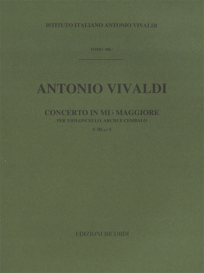 Concerto in Mi bemolle maggiore per violoncello, archi e cembalo