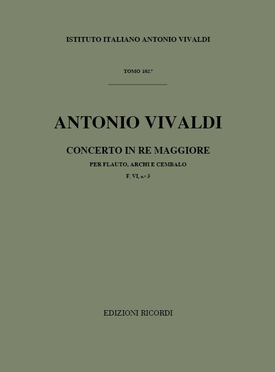 Concerto in Re maggiore per flauto, archi e cembalo