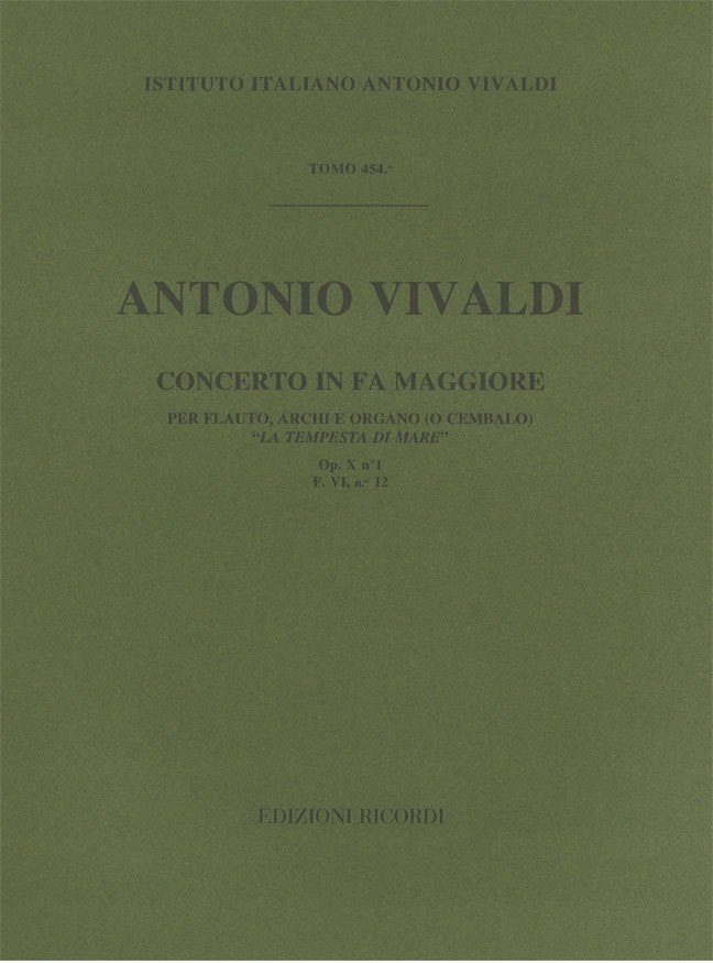 Concerto in Fa maggiore per flauto, archi e organo (o cembalo) "La Tempesta di Mare"