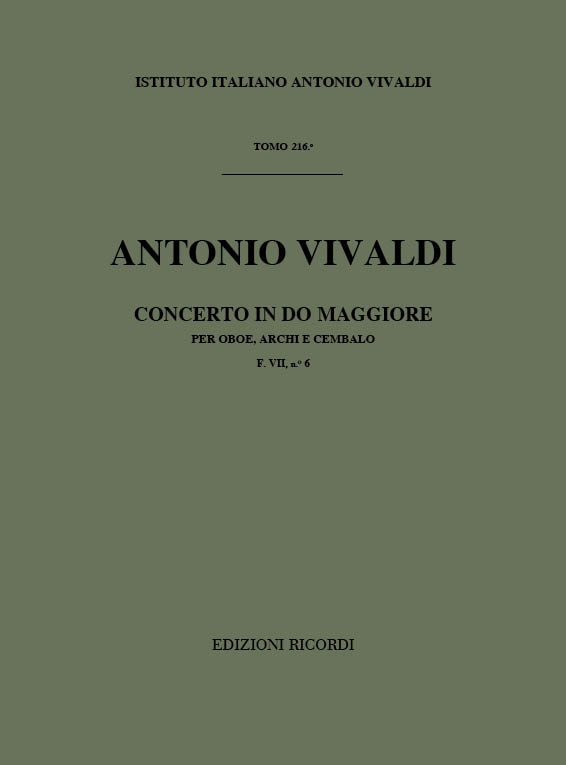 Concerto in Do maggiore per oboe, archi e cembalo