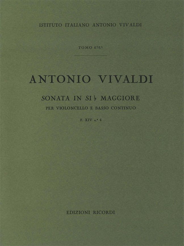 Sonata in Si bemolle maggiore per violoncello e basso continuo