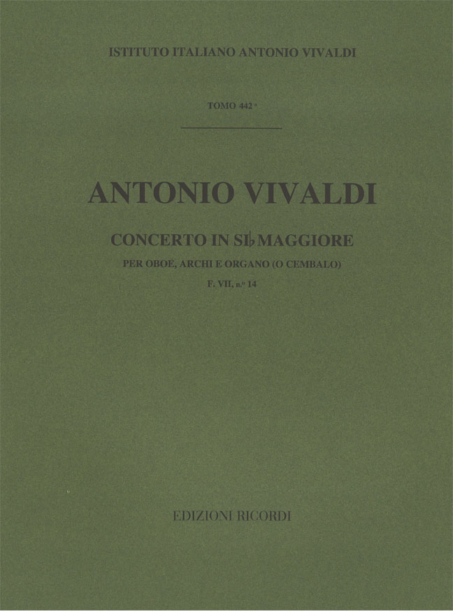 Concerto in Si bemolle maggiore per oboe, archi e organo (o cembalo)