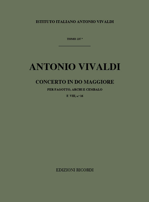 Concerto in Do maggiore per fagotto, archi e cembalo