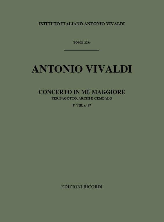 Concerto in Mi bemolle maggiore per fagotto, archi e cembalo