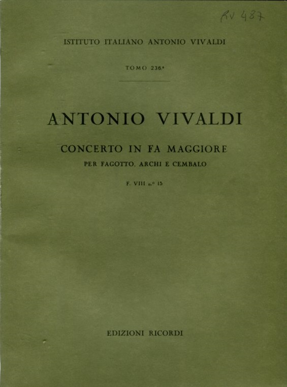 Concerto in Fa maggiore per fagotto, archi e cembalo
