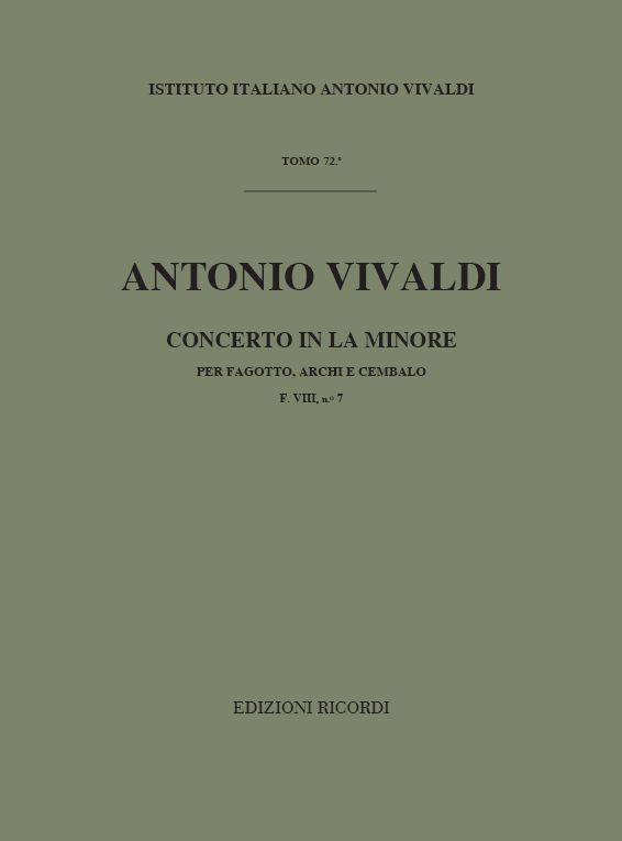 Concerto in La minore per fagotto, archi e cembalo