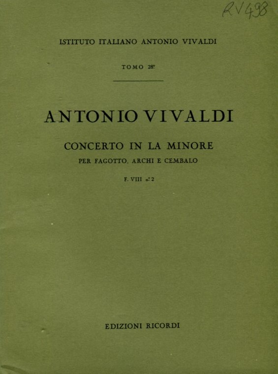 Concerto in La minore per fagotto, archi e cembalo