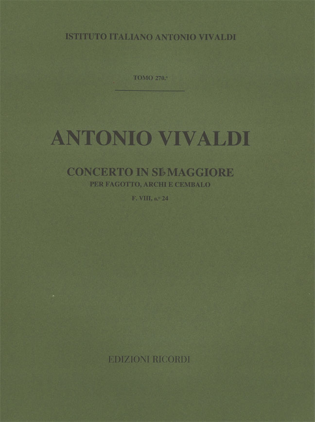 Concerto in Si bemolle maggiore per fagotto, archi e cembalo 