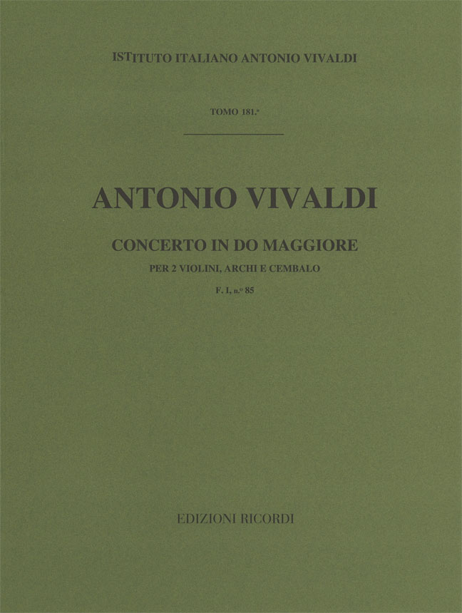 Concerto in Do maggiore per due violini, archi e cembalo 