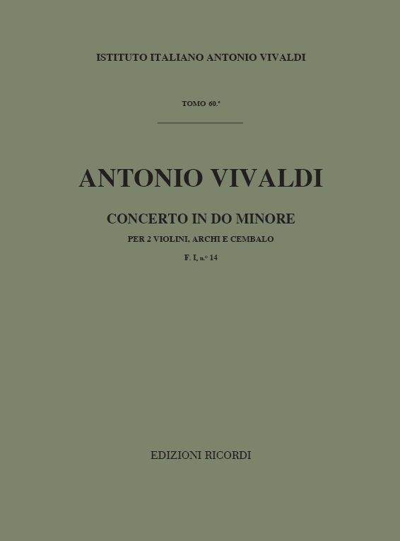 Concerto in Do minore per due violini, archi e cembalo 