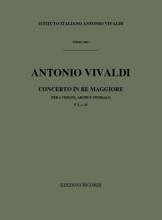 Concerto in Re maggiore per due violini, archi e cembalo 