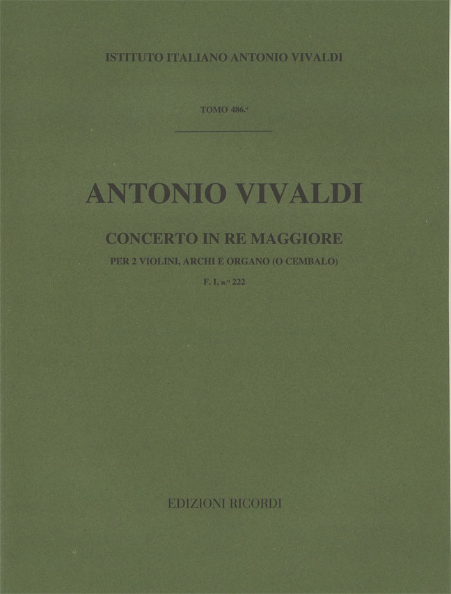 Concerto in Re maggiore per due violini, archi e organo o cembalo
