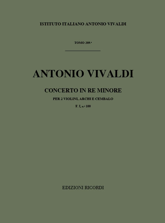Concerto in Re minore per due violini, archi e cembalo 
