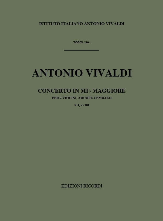 Concerto in Mi bemolle maggiore per due violini, archi e cembalo 