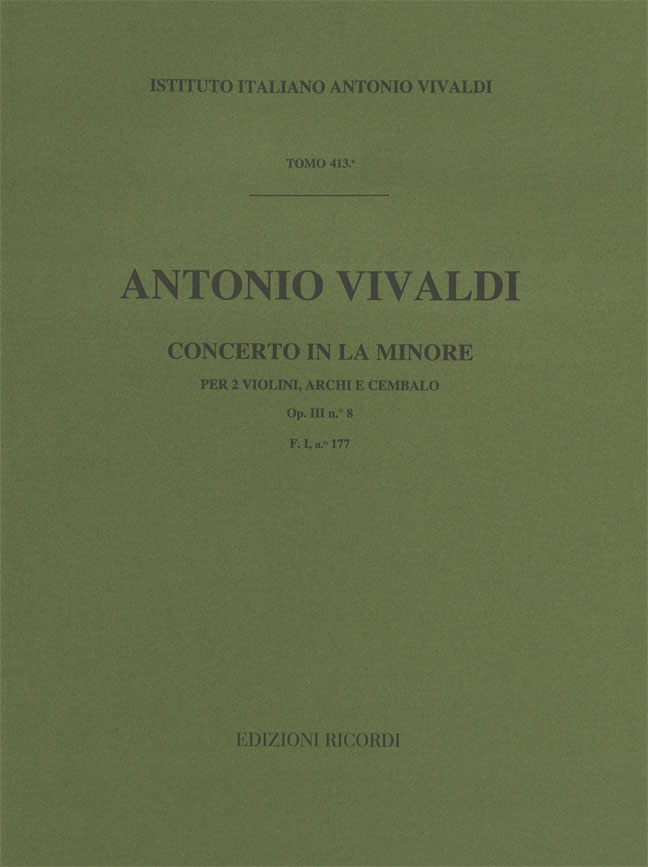 Concerto in La minore per due violini, archi e cembalo