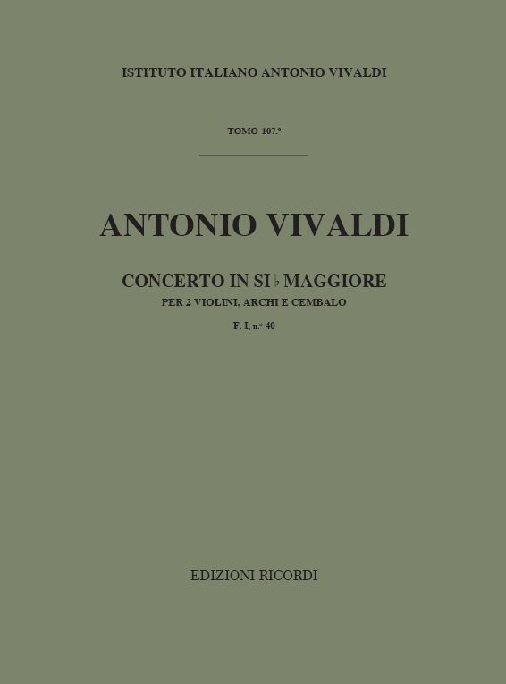 Concerto in Si bemolle maggiore per due violini, archi e cembalo