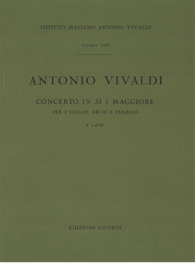 Concerto in Si bemolle maggiore per due violini, archi e cembalo
