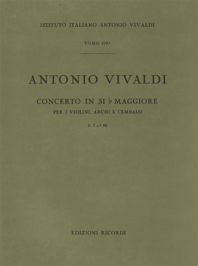 Concerto in Si bemolle maggiore per due violini, archi e cembalo