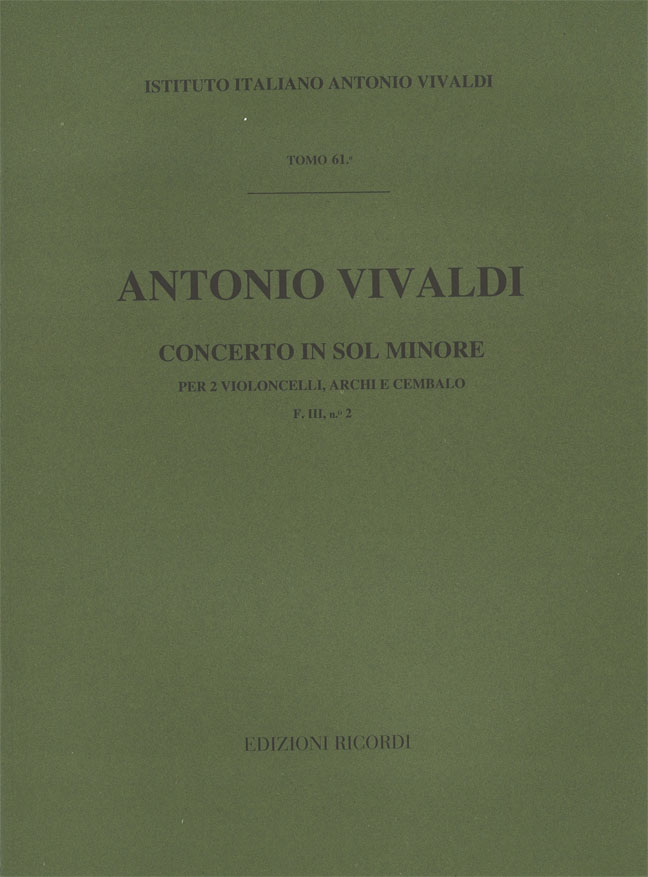 Concerto in Sol minore per due violoncelli, archi e cembalo