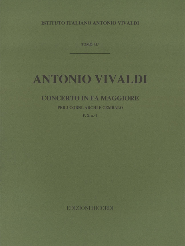 Concerto in Fa maggiore per due corni, archi e cembalo