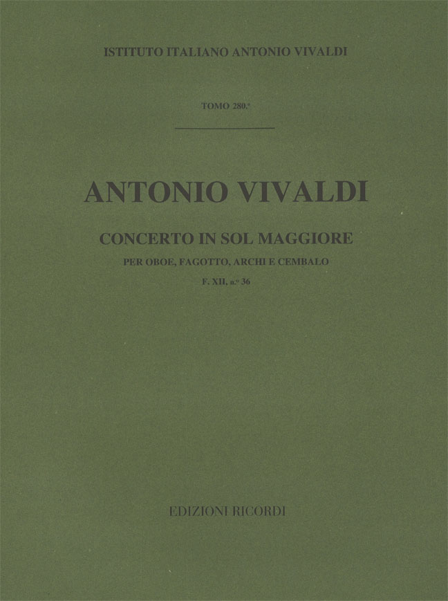 Concerto in Sol maggiore per oboe, fagotto, archi e cembalo 